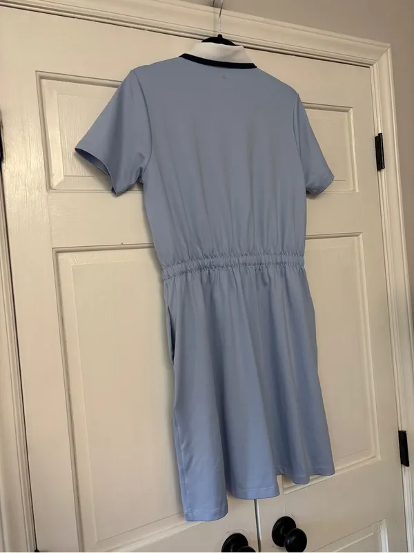 Tuckernuck Light Blue Short Sleeve Performance Jersey Alcott Golf Dress Medium - Image 13