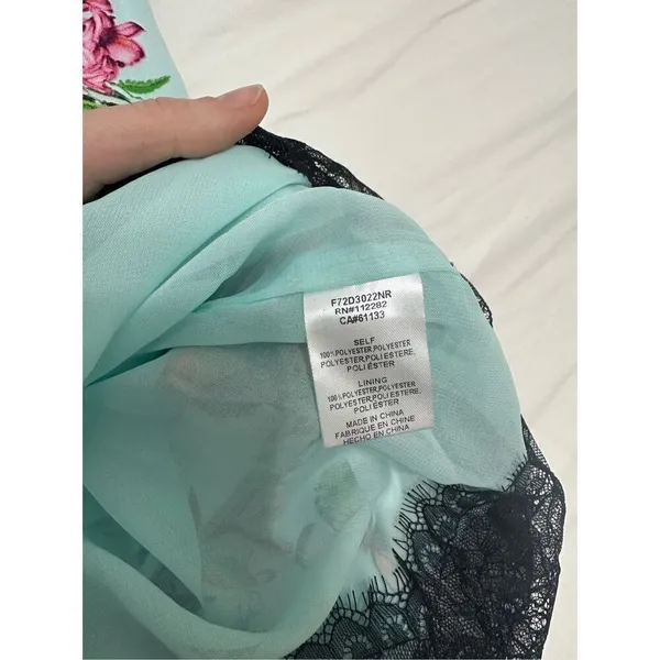 NWT Adelyn Rae Lydia Woven Printed Slip Dress Large Light Blue Size L - Image 9