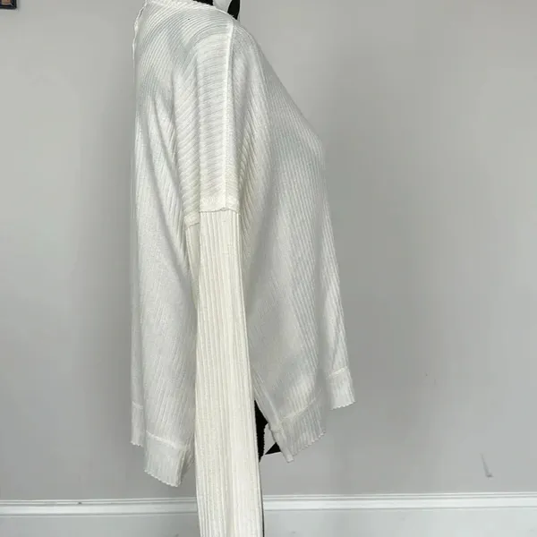 Wild Fable White Cream Long Sleeve Ribbed‎ Sweater Sz XS - Image 4