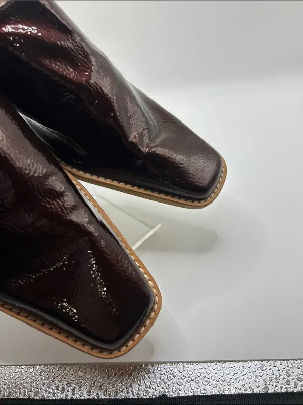 Free People Bryant Mule rust color patent leather boho western size EU 38 - Image 4
