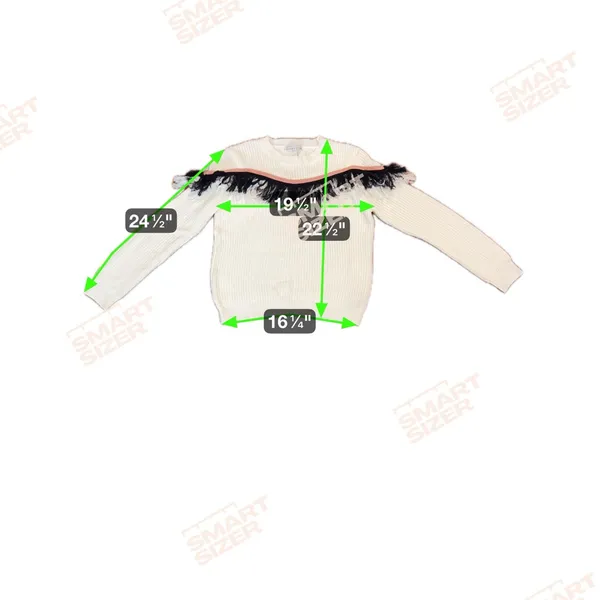 English Factory Cream Sweater with Black Fringe - Image 6