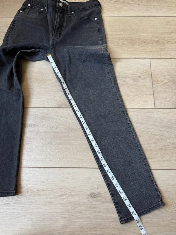 Madewell The Perfect Vintage Jean Faded Black Size 27 High Rise Ankle Length - Image 9