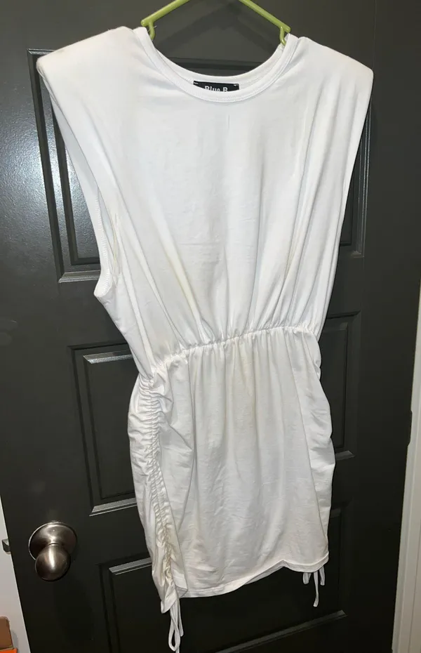 Blue B Collection White Dress Size M - Image 3