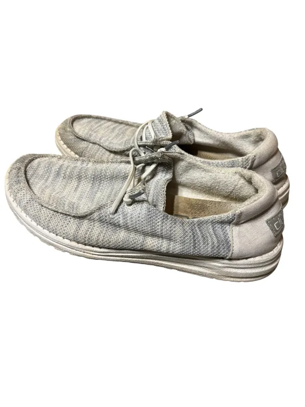 Hey Dude Wendy Stretch Glacier Gray Comfort Shoes Womens Size 10 - Image 3