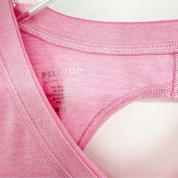 Peloton Open Back Workout Tank‎ Top Women's Size L Pink Athleisure - Image 7