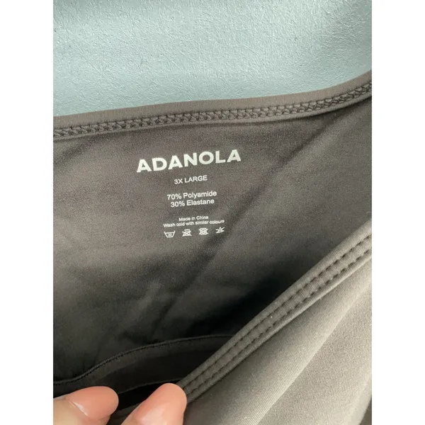 Adanola Womens Tank Top Brown Square Neck Activewear Cropped 3XL - Image 4