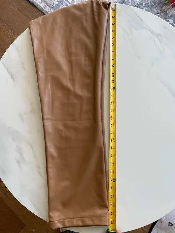 Abercrombie & Fitch Vegan Leather 90's High Rise Curve Love Pants Women's Sz - Image 7