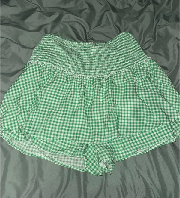 TJ Maxx Skort Gingham Green Size L - Image 2