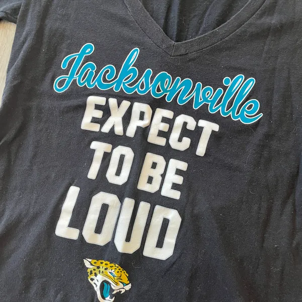 Womens NFL Jacksonville Jaguars Black Tshirt - M - Image 2