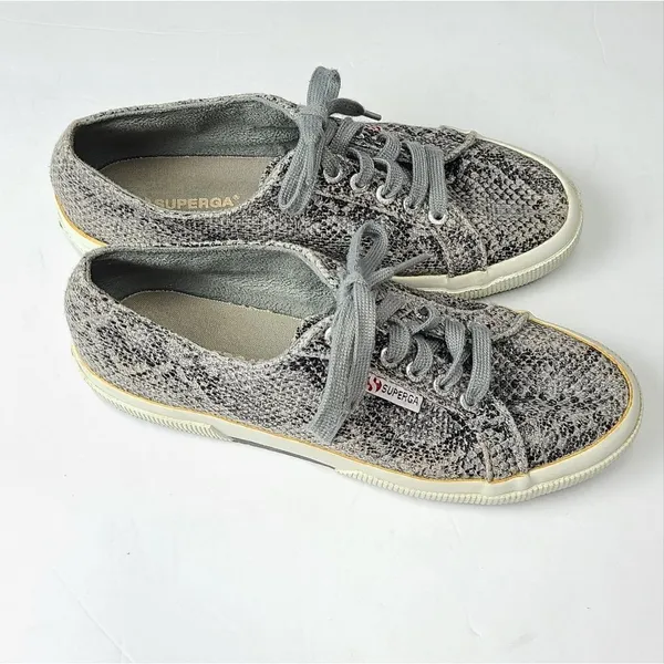 ‎Superga Snakeskin Leather Fashion Sneakers Size 9.5 - Image 5