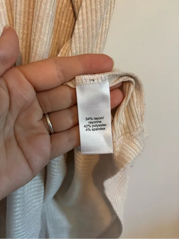 Maurices NWT Beige Tan Vineyard Ribbed Sleeveless Ruffle Trim Tank Top Shirt - Image 6