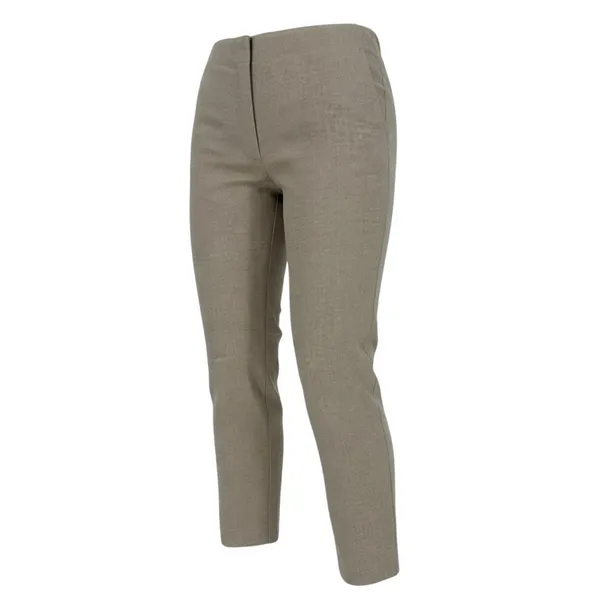 LOFT Trousers Womens‎ 14 Brown High Waist Elastic Back Ankle Pants Herringbone - Image 2