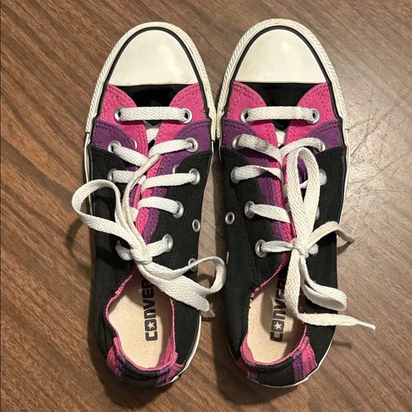 Converse All Star Pink Purple Black Women’s 6 Mens 4 Shoes Sneakers - Image 4