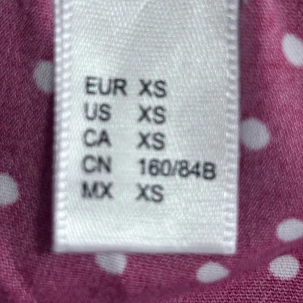 Unknown Brand‎ Women's Red White Polka Dot Short Sleeve Dress w/Bow Size XS - Image 4