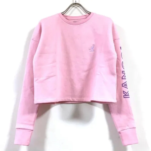 Kangol pink cropped crewneck sweater Size M - Image 2