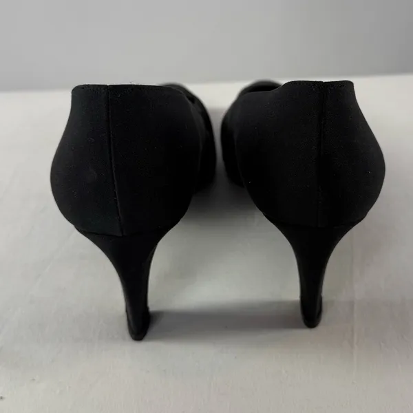 Vintage Stuart Weitzman Fabric Point Toe Pumps‎ in Black Size 10 - Image 5