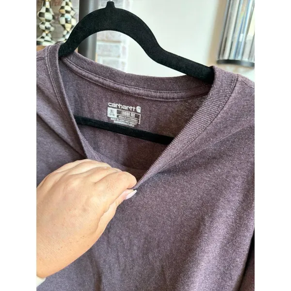 Carhartt women's loose fit heavyweight long-sleeve logo graphic work tee XL - Image 3