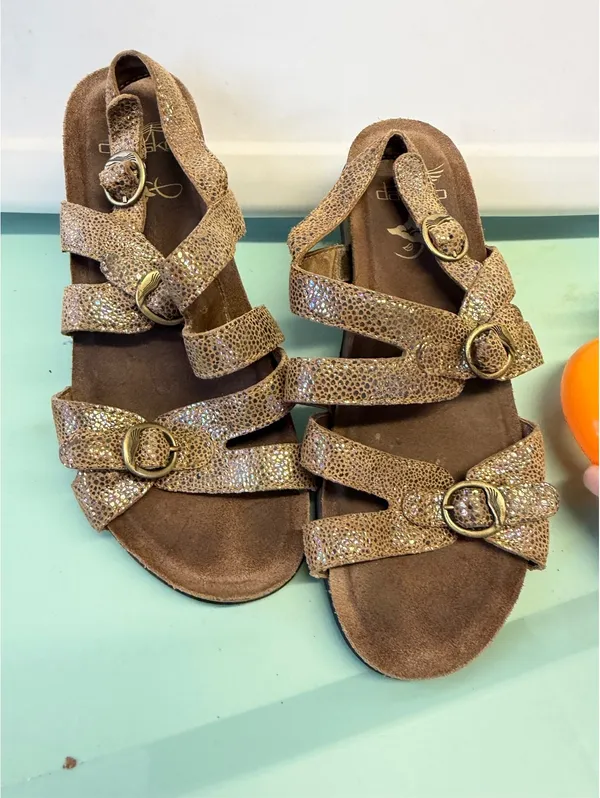 Dansko Strappy Brown Leather Sandals, Size 37 - Image 4