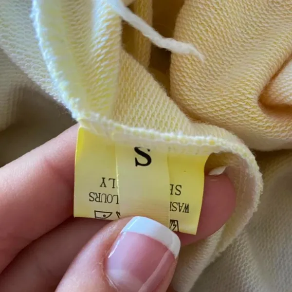 Nordstrom tie dye yellow sweatpants size small - Image 4