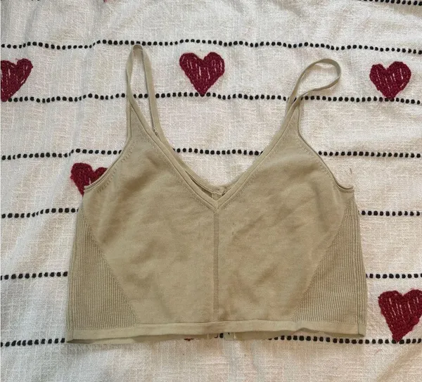 We The Free Cream Buttoned Crop Camisole - Image 3