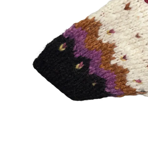 Vintage Nordic Sweater Womens Size S Wool Hand Knit‎ Fair Isle Cardigan Chunky - Image 3