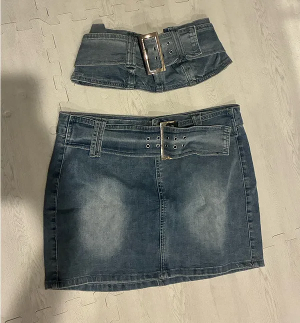 Denim skirt set Blue Size M - Image 2