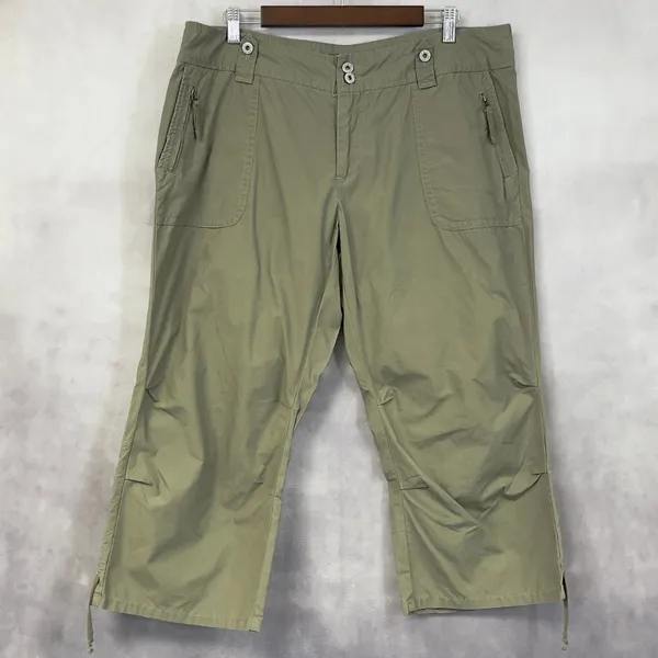 Y2K Gap Cargo Capris Women 16‎ Green Utility Cropped Gorpcore Indie Granola Girl - Image 13