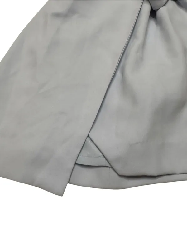 J.Crew Women’s 00 Light Blue Wrap Dress Long Sleeve Tie Waist Cocktail Mini XXS - Image 8