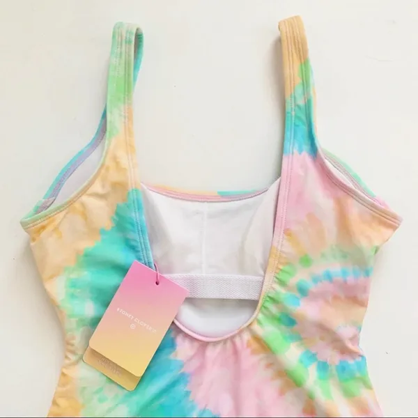 Stoney Clover Lane x Target Colab Rainbow Tie Dye One Piece Swimsuit Size XS New - Image 7