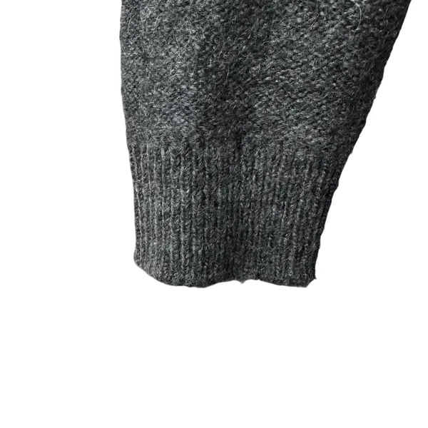 Magaschoni Women's Size Large Crewneck‎ Wool Mohair Blend Grey Sweater - Image 3