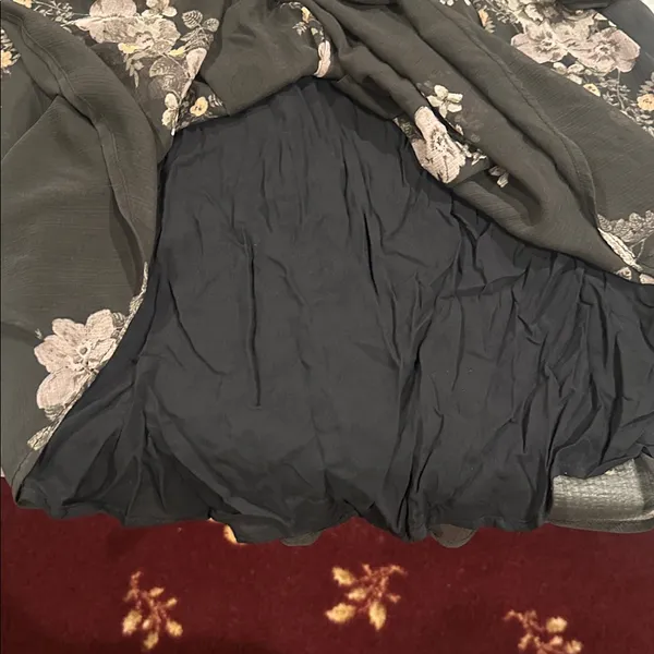 Free People Penny Lover Mini Dress in Raven Combo Women's Size Large boho flowy - Image 11