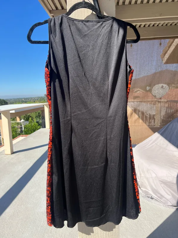 Halloween Pumpkin Sequence Dress Red Size M - Image 5