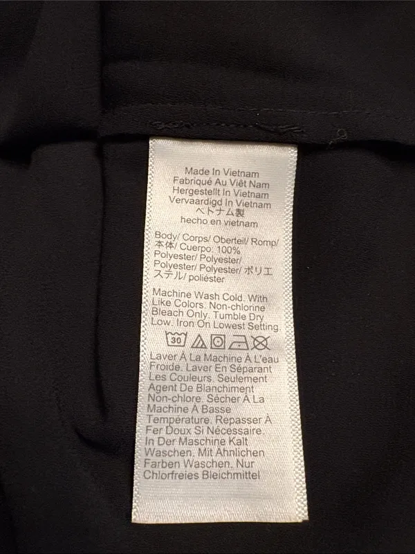 Madewell Long-Sleeve Tie-Neck Top black NY328 Size M NWT - Image 9