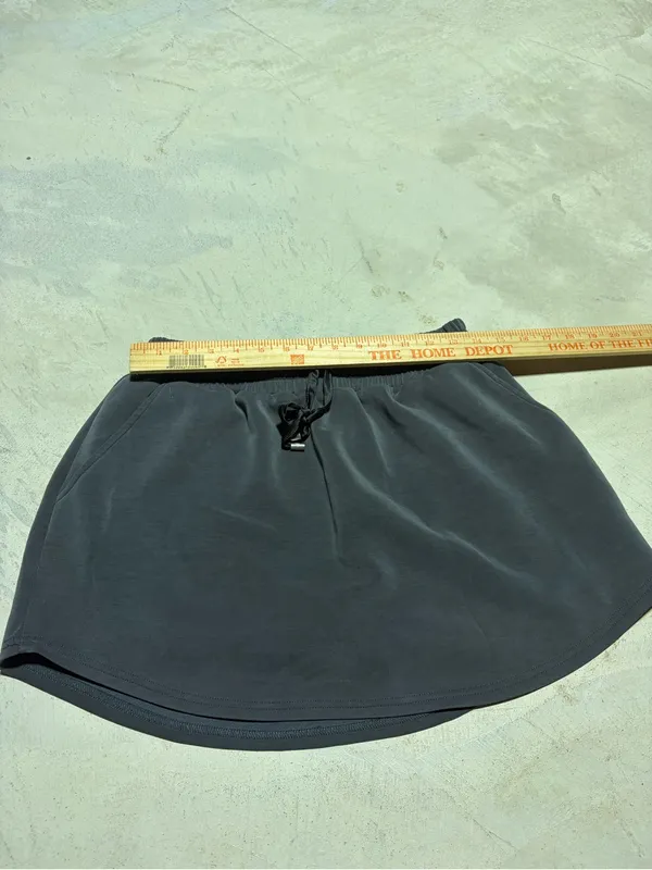 As revival Everyday Casual Drawstring skort in Charcoal xl - Image 3