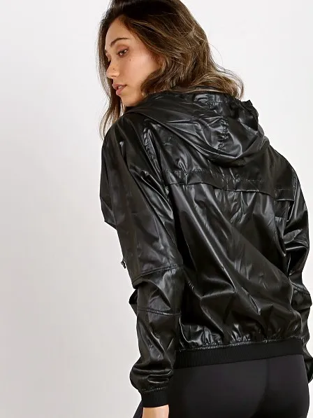 Maaji Sailboat Jacket Black Hooded Windbreaker Medium‎ - Image 3
