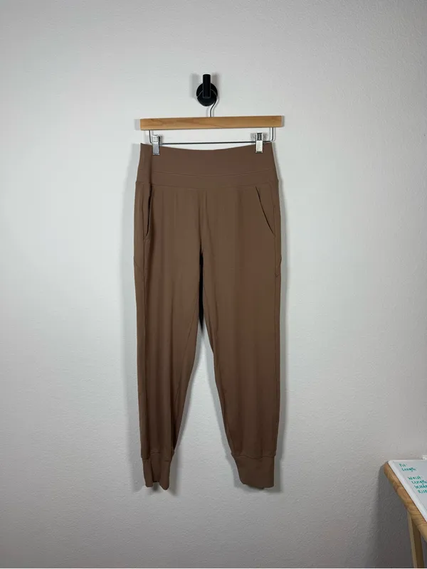 Athleta Venice High Rise Jogger Pant Brown Athleisure Travel Size Small - Image 2