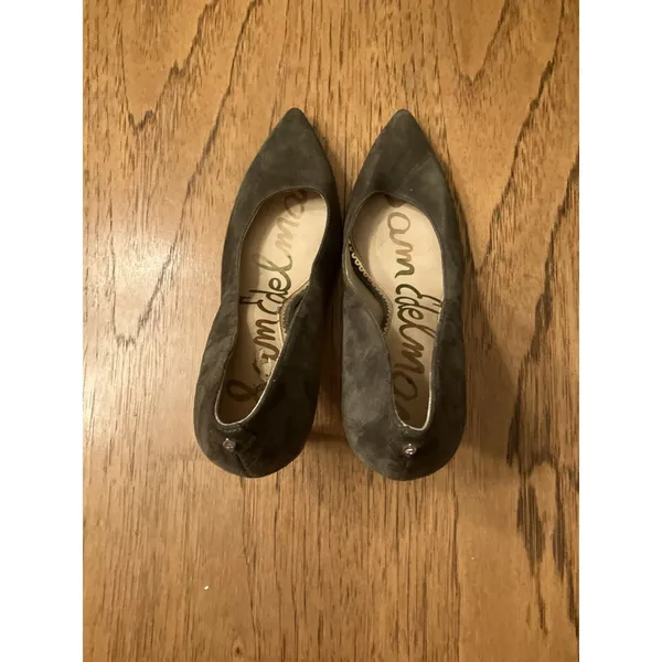 Sam Edelman Gray Suede Pointed Toe Stiletto Pump US 7.5 - Image 4