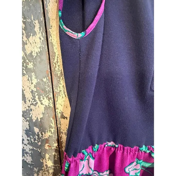 Lilly Pulitzer Blue Purple Floral Wrap Tank Dress, size Small - Image 8