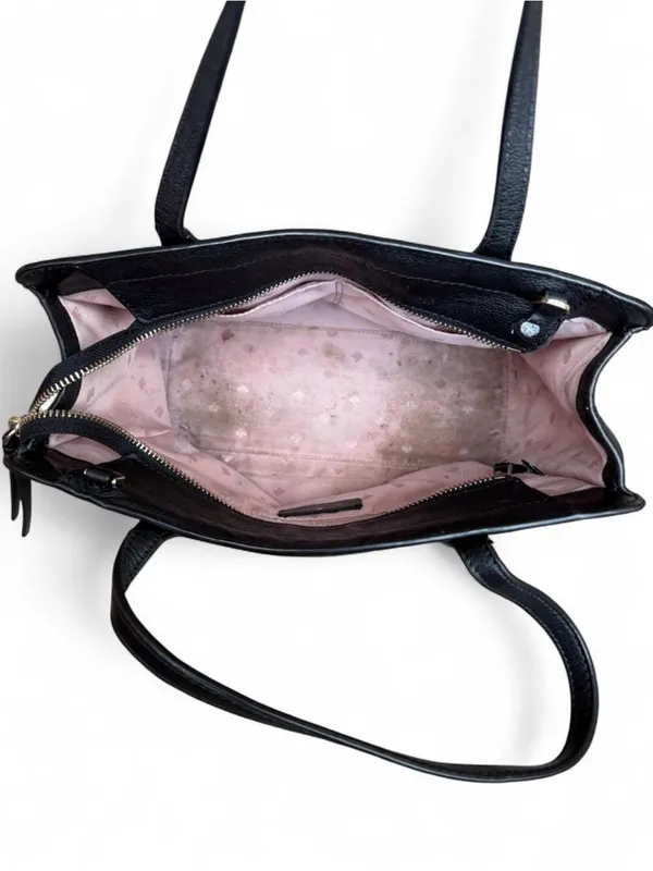 Kate Spade Rowe Medium Top Zip Satchel in Pebble Leather Black - Image 15