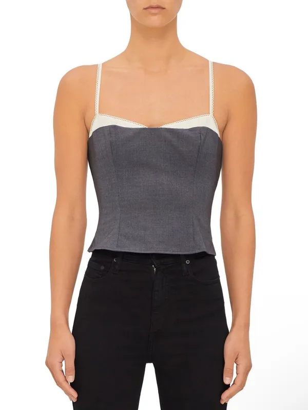 Reformation Melanie top in dark gray - Image 5