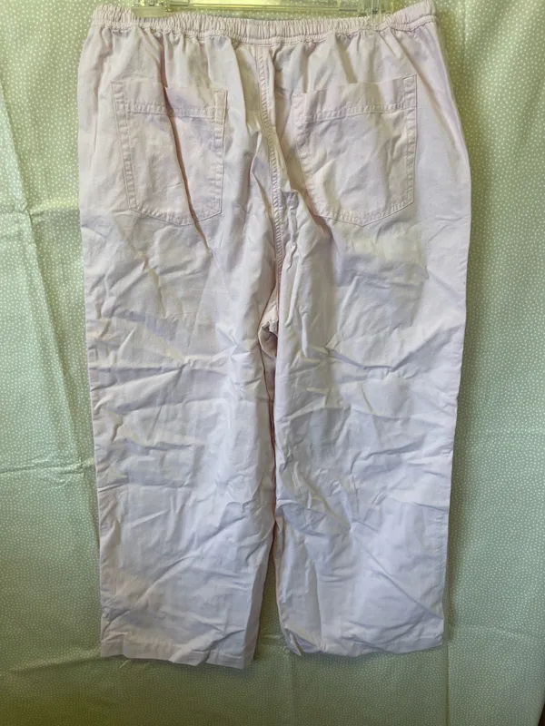 Jones New York Women’s Vintage Light Pink 100% Cotton Pants Size Large - Image 2