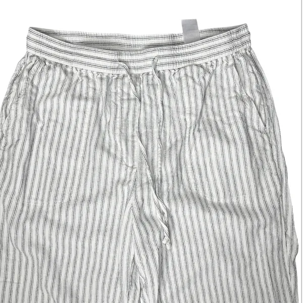 Banana Republic Linen Blend Straight Ankle Pants neutral casual comfy coastal - Image 3