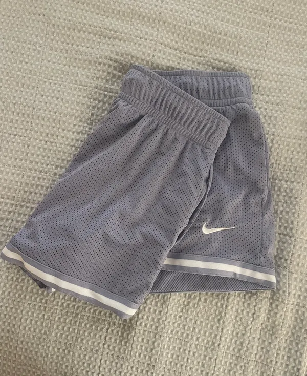 Nike Gray Purple Athletic Shorts - Image 2