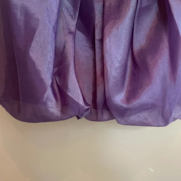 White by Vera Wang‎ Strapless Tulle Dress Purple 12 - Image 4