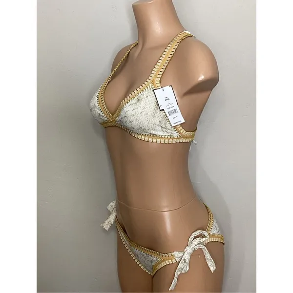New. Pilyq Cobra Crochet trim bikini. S-top/M-bottom. Retails $178 - Image 8