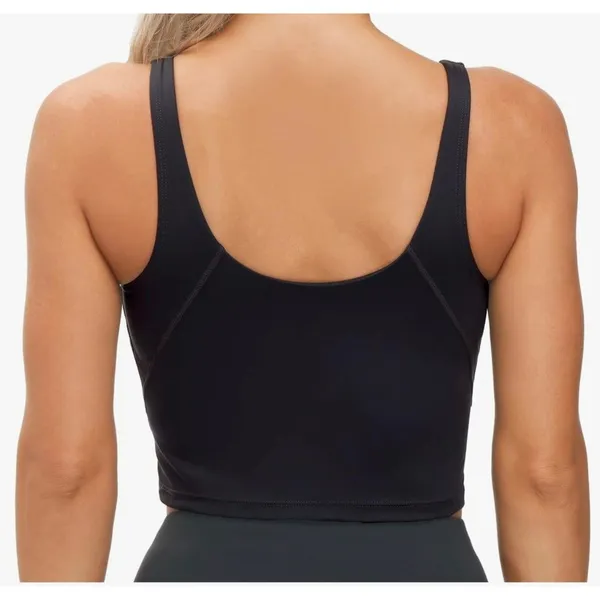 THE GYM PEOPLE Longline Sports Bra Size M Black New With Tags - Image 2