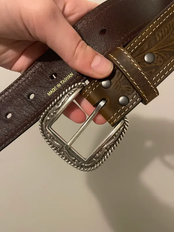 Ariat Floral Embossed Ends Belt 32 - Image 2