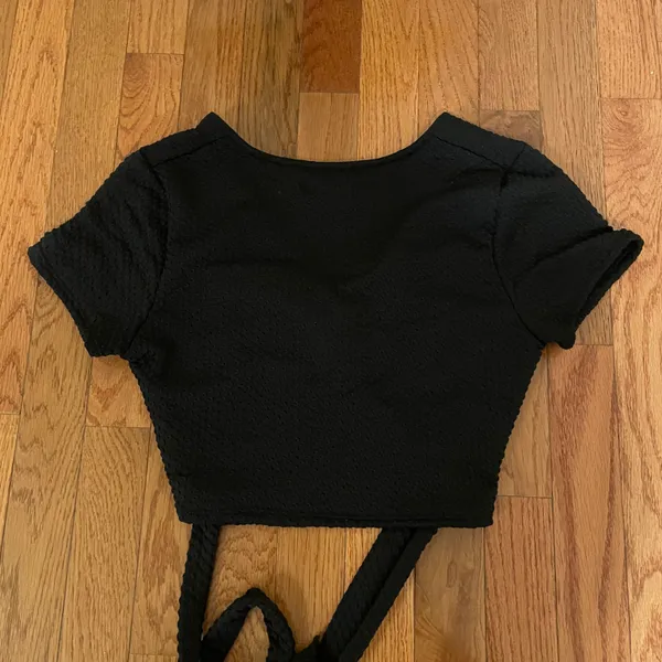 Urban Outfitters black wrap top - Image 3