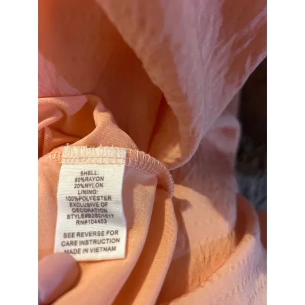 ANTHROPOLOGIE By The River Midi Dress PRAIRIE COTTAGE FEMININE Peach NWT Small S - Image 7