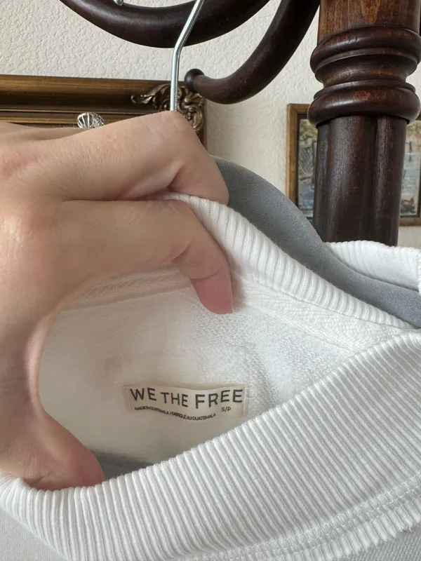 Free People Mock Neck Sweater White - Image 2